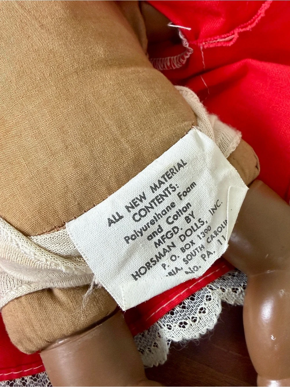 1968 Horsman Dolls Baby Doll with Red Dress